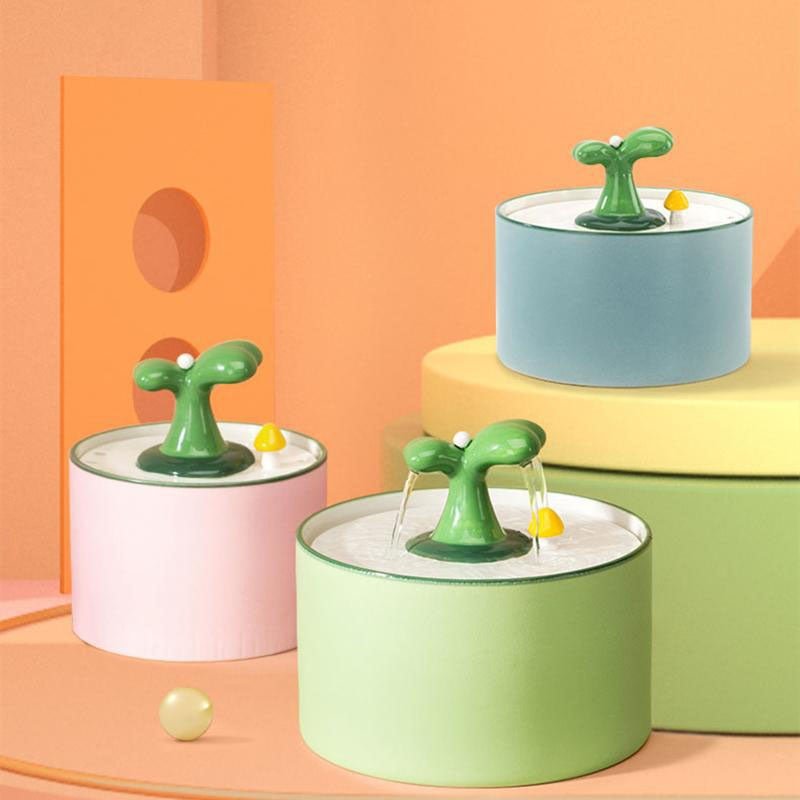 Spring Series Ceramic Cat Drinking Fountain