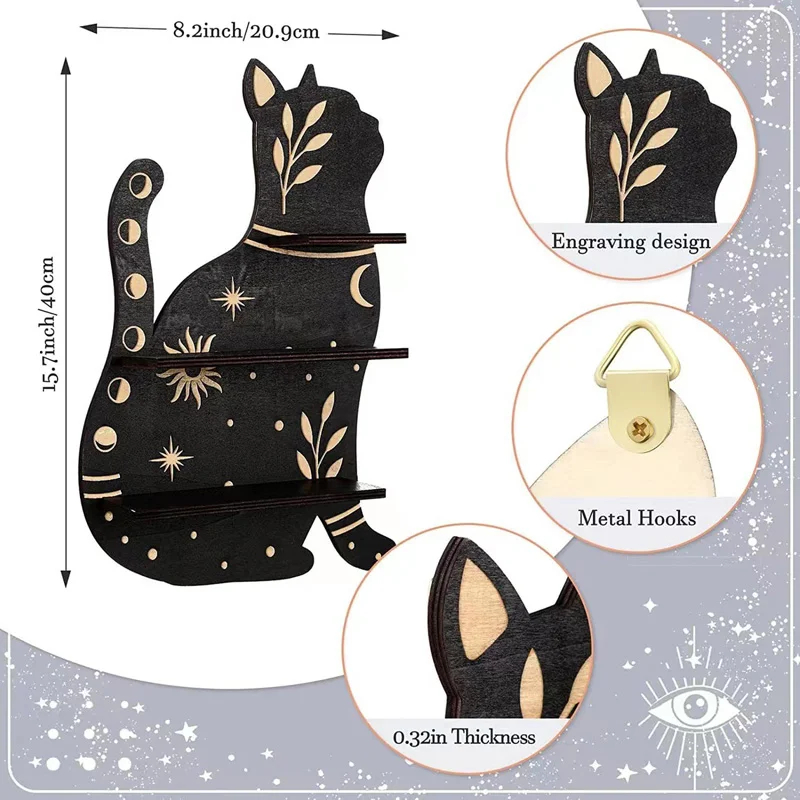 Cat Wall Crystal Shelf