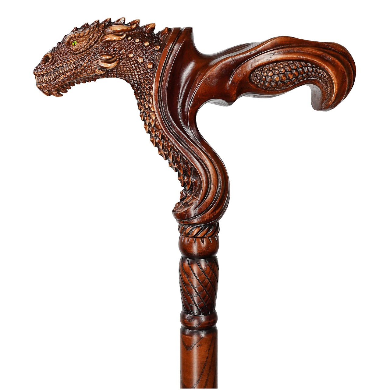 Dragon Cane wooden walking stick
