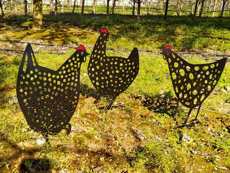 Artistic garden chicken coop