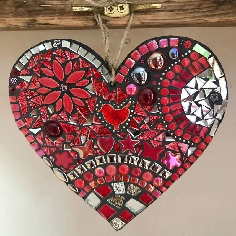 Large Artisanal Mosaic Heart