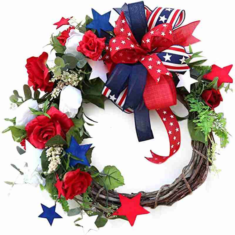 Patriotic Wreath for Front Door