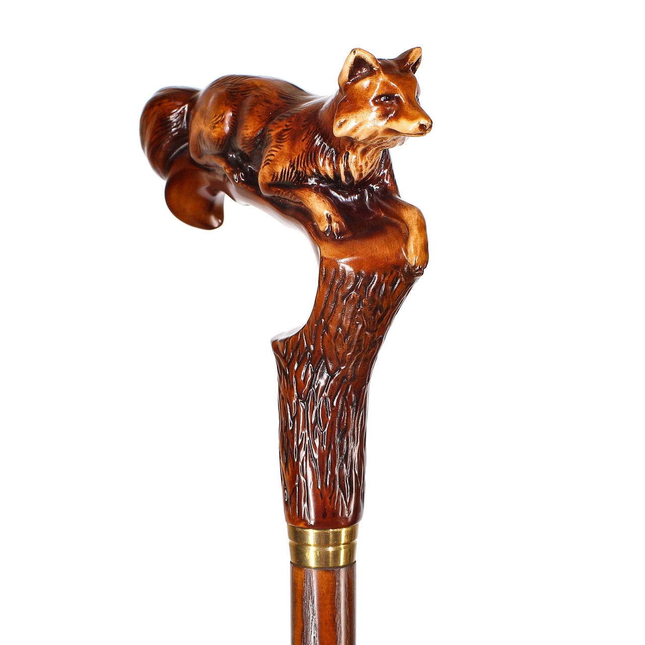Fox Elegant Wooden Wooden Walking Stick Cane