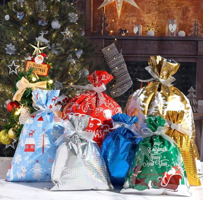 Drawstring Christmas Gift Bags