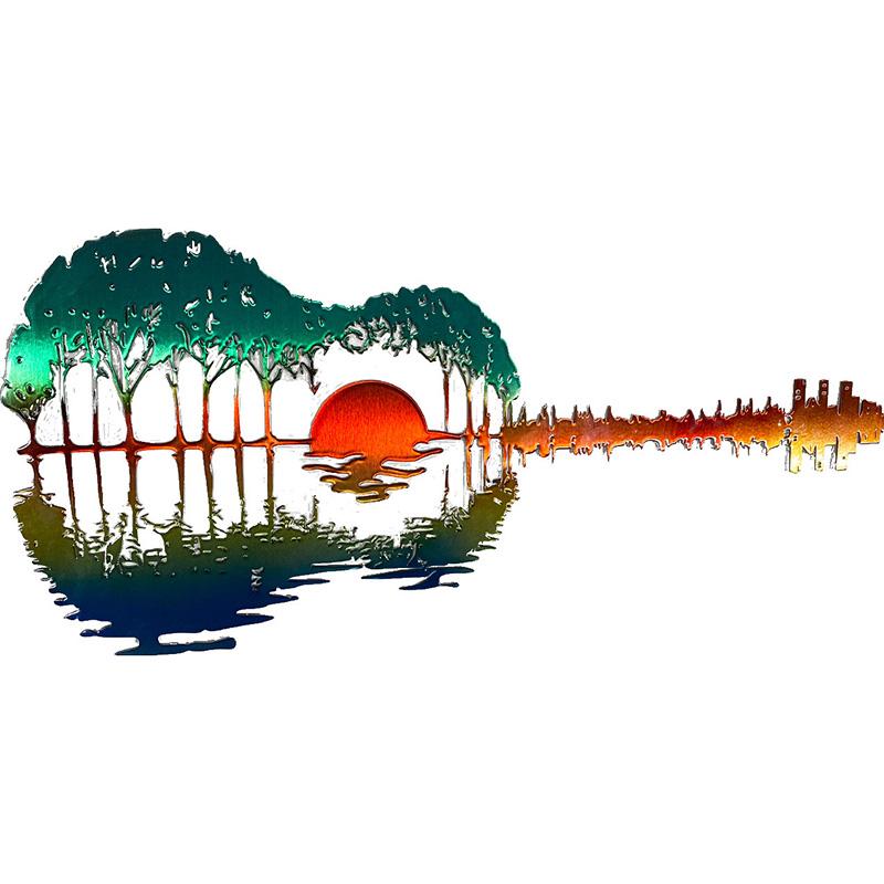 Abstract Guitar Metal Wall Art