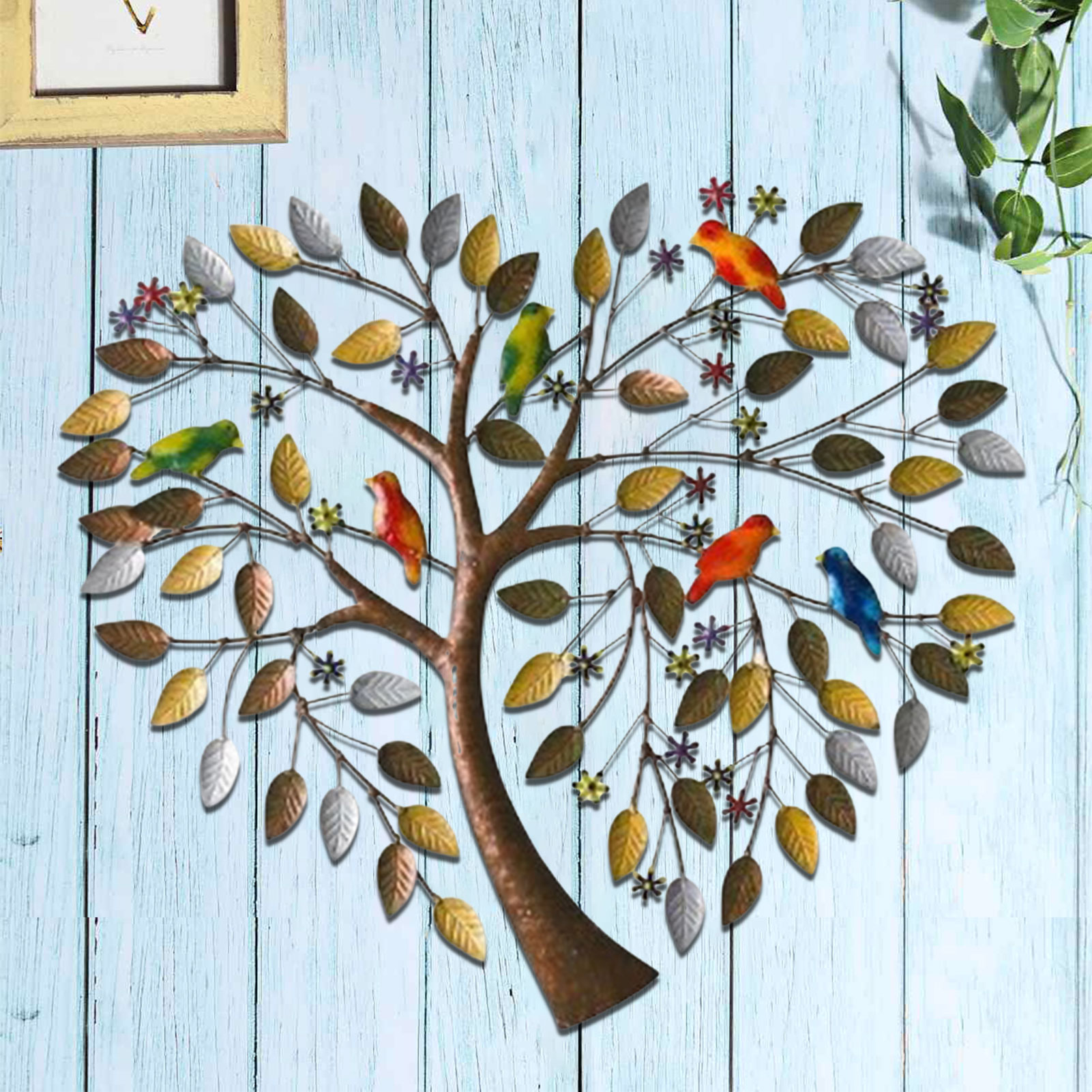 Handcrafted Heart Tree Metal Wall Art