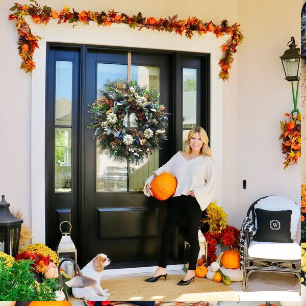 White Pumpkins Ranunculus Wreath
