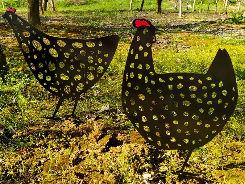 Artistic garden chicken coop