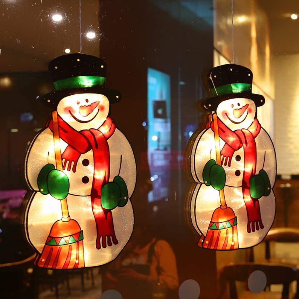 Christmas Light Santa Claus Suction Cup Window Hanging Lights