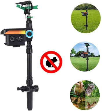 Solar Powered Motion Activated Animal Repellent Sprinkler Garden Lawn Yard Tool