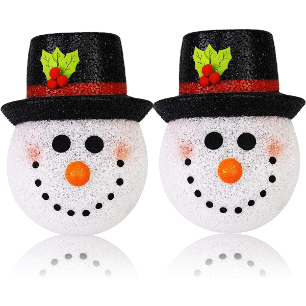 Christmas porch lampshade 2 pieces, Santa Claus lampshade outdoor Christmas decorations