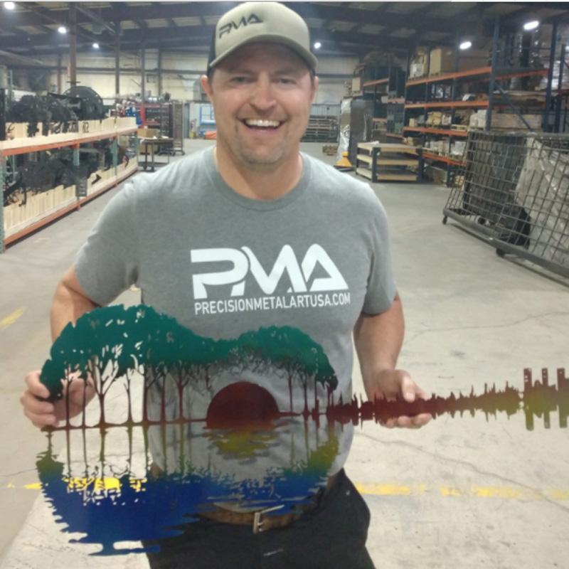 Abstract Guitar Metal Wall Art