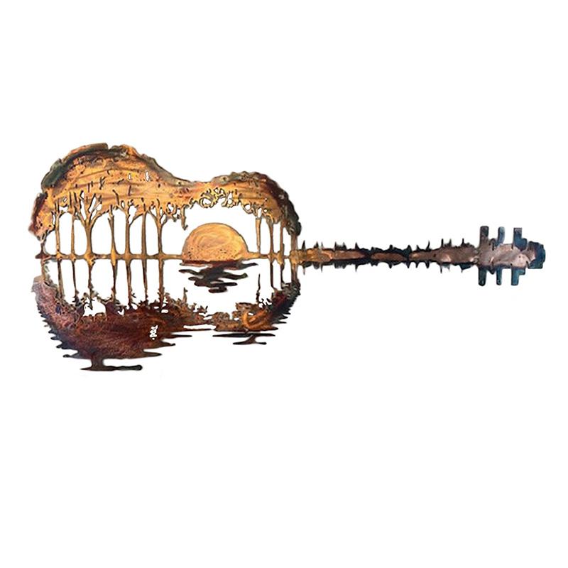 Abstract Guitar Metal Wall Art