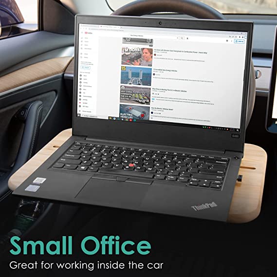 Car Bamboo Double Sided Steering Wheel Tray