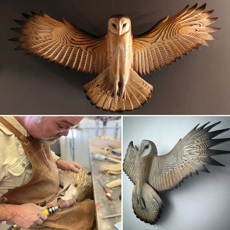 Barn Owl Wall Art - Hand Carved Art - 🔥New Year Sale -40% OFF🔥