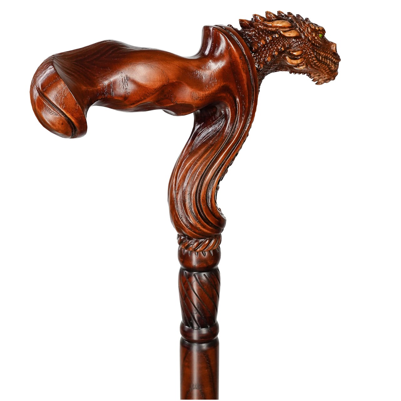 Dragon Cane wooden walking stick