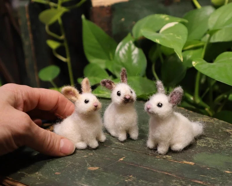 Needle Felted Baby Bunny