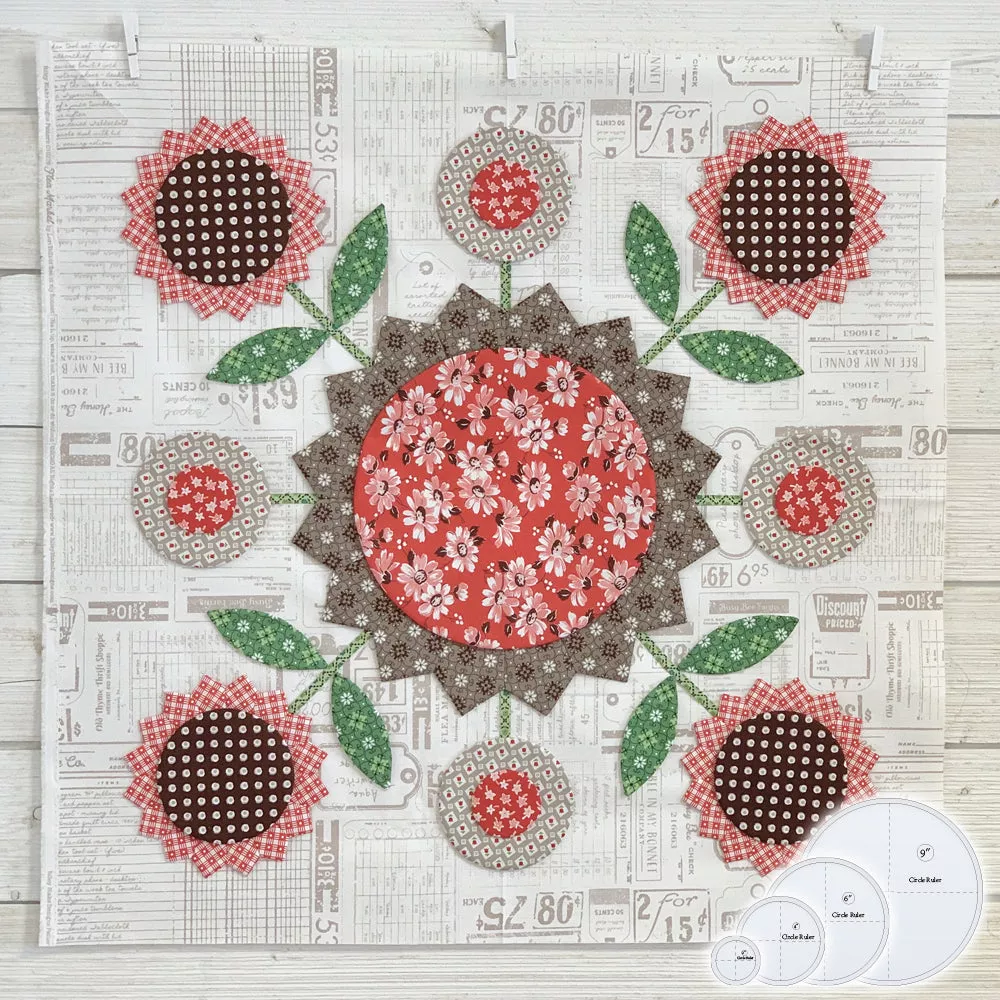 Sunflower Quilt Template Set