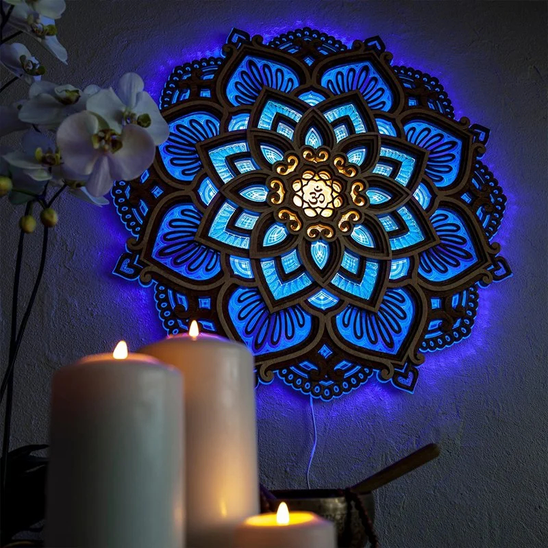 Mandala Yoga Room Night Light LED