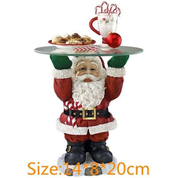 Santa Snack Stand Holiday Party Decoration Fruit Plate Snack Stand Cake Display Stand Pastry Plate Serving Tray