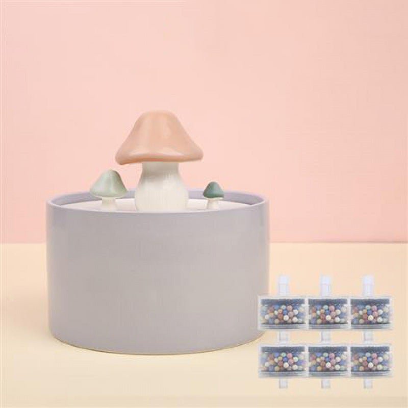 Mushroom Ceramic Pet Water Fountain