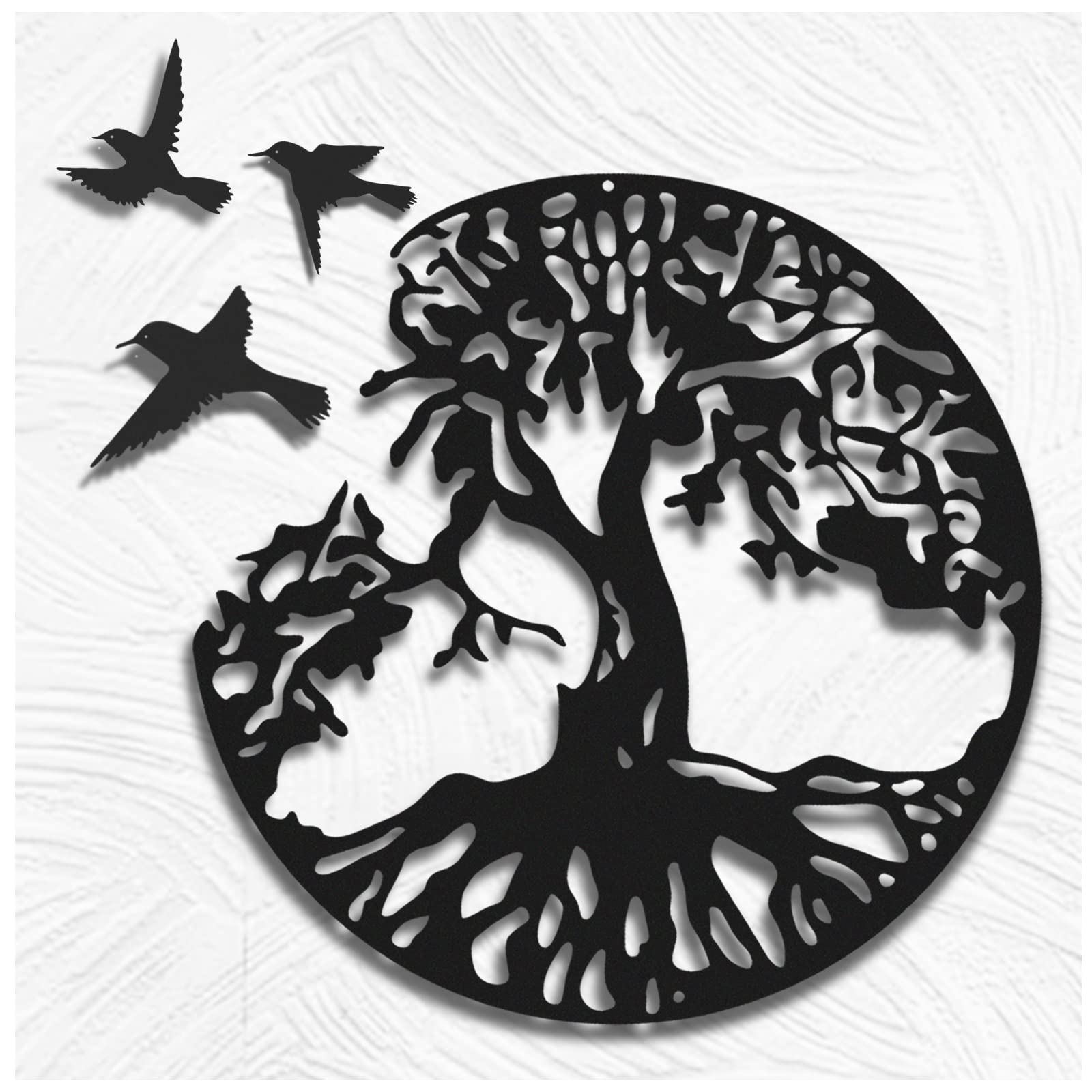 Metal tree of life wall art, bird of peace wall decor