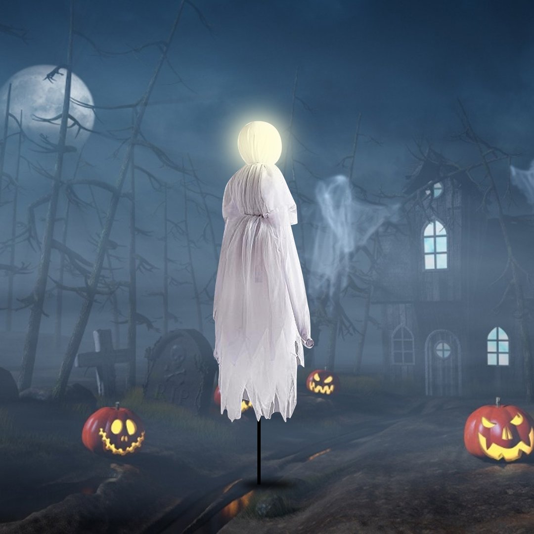 Halloween Garden Decorations Holding Hands White Witch