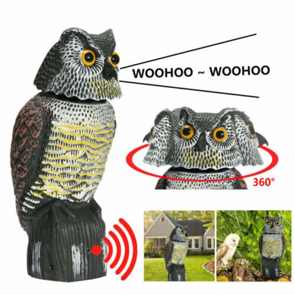 Natural Enemy Scarecrow® Rotating-Head Owl