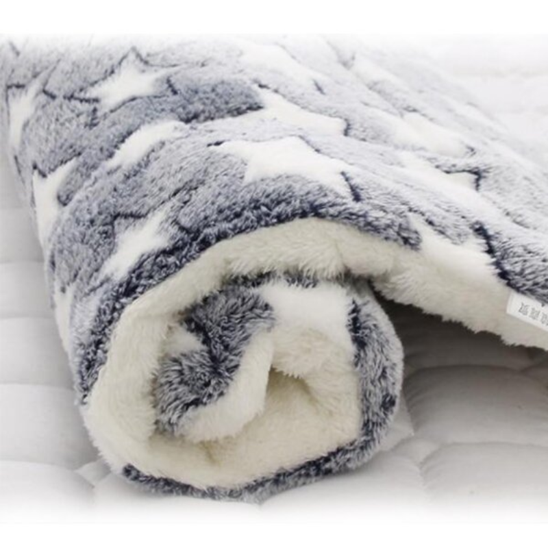 Cosy Calming Pet Blanket Coffe with Footprint