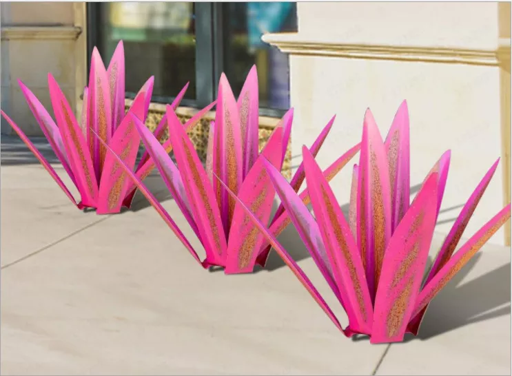 Metal Agave Yard Art Lawn Ornaments Tequila Statue