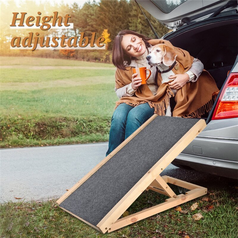 The PawRamp Lite-Natural, Adjustable Dog Ramp
