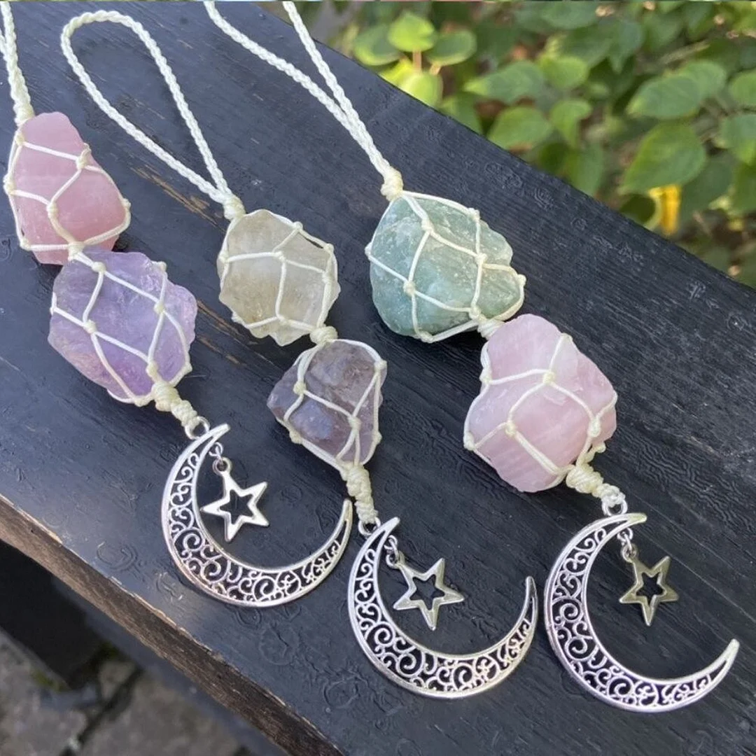 Raw Crystal Car Ornament