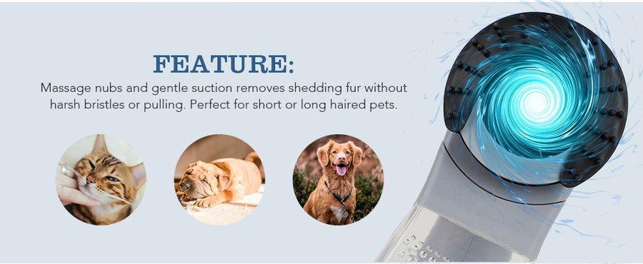 Pet Hair Vacuum-Electric Pet Hair Remover Pet Hair Vacuum Clean Tool Cordless Vacuum Suction Device Cat Dog Grooming Brush Comb Wool Absorber