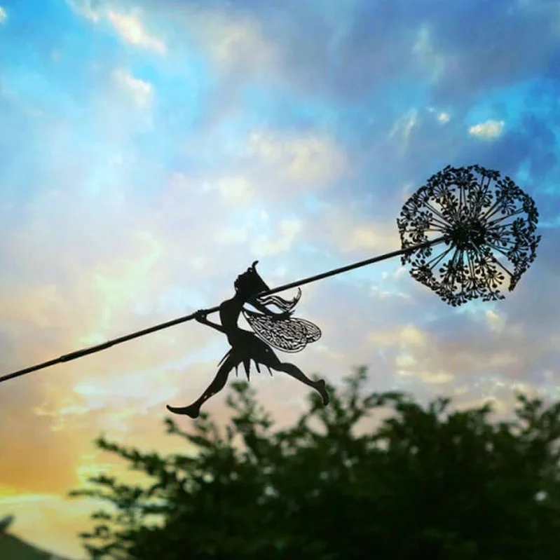 5 Pcs Fairy Steel Garden Sculptures - The Naughty Spirits Are Dancing