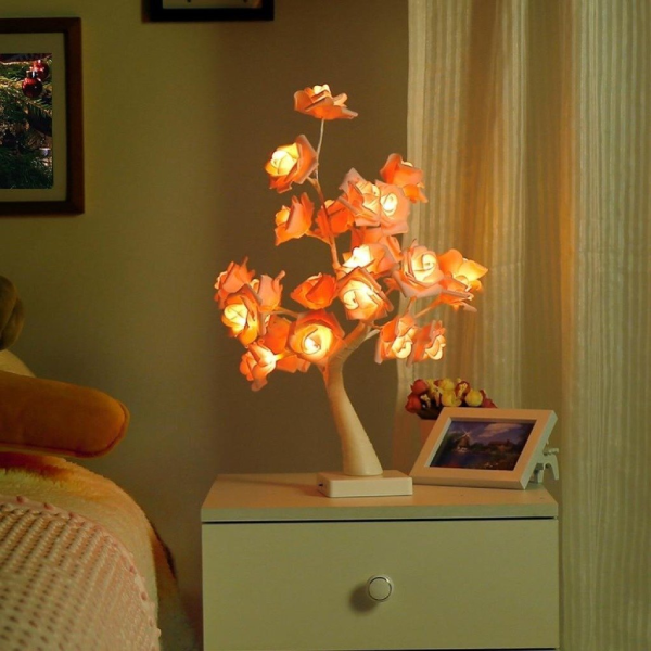 Romantic Rose Lamp | for Bedroom Desktop Christmas Party Indoor Decoration Lights