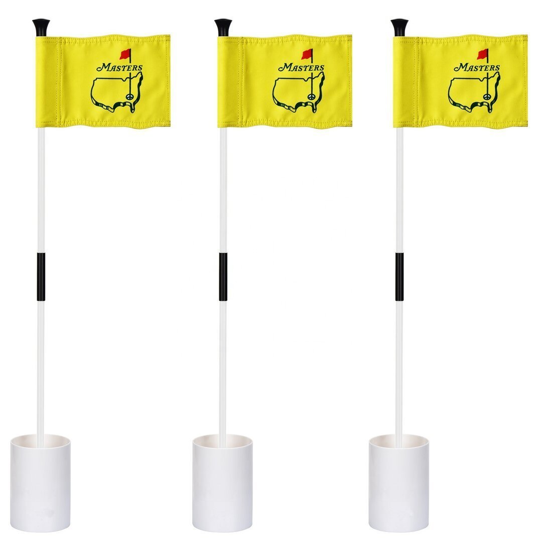 3ft mini Flagstick for Backyard Putting Yellow