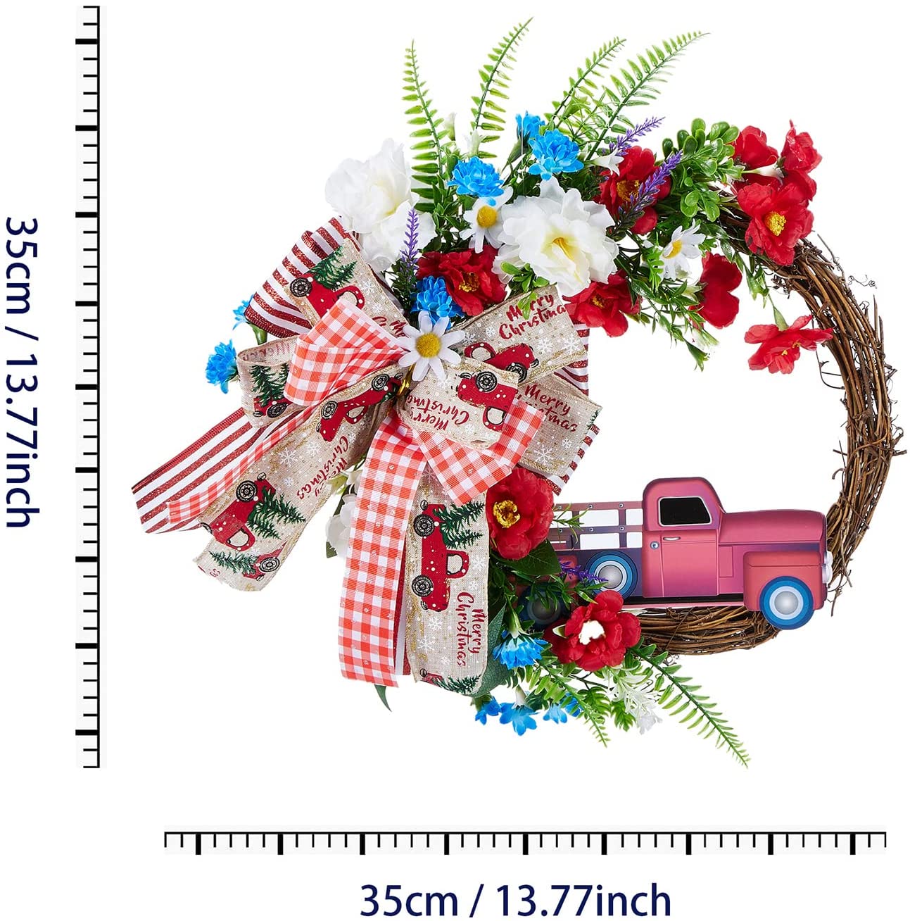 Poly Burlap American Flag Wreath