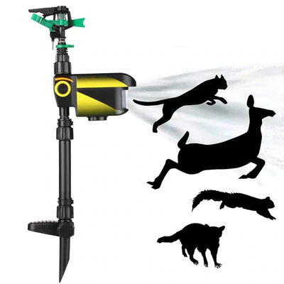 Solar Powered Motion Activated Animal Repellent Sprinkler Garden Lawn Yard Tool