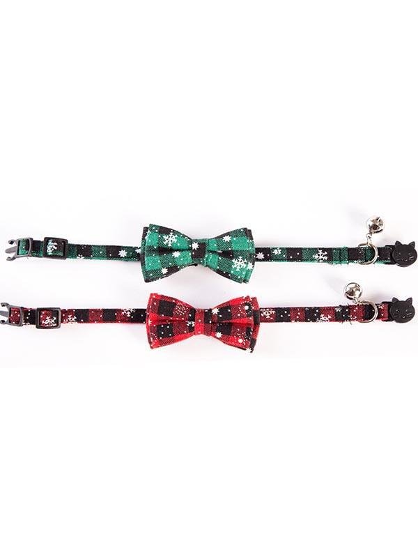 Christmas Cat Collar Adjustable Detachable Bow Tie