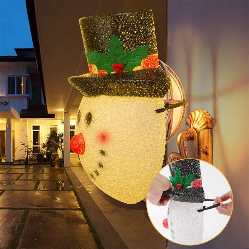 Christmas Snowman Porch Light Cover New Year