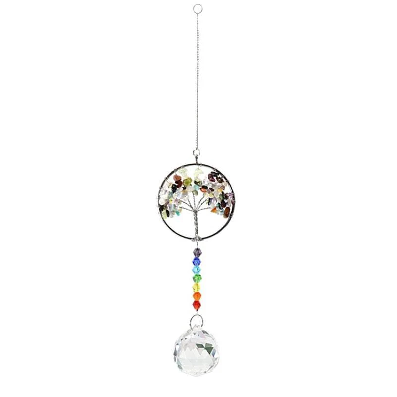 Crystal Wind Chime Tree Of Life Suncatcher