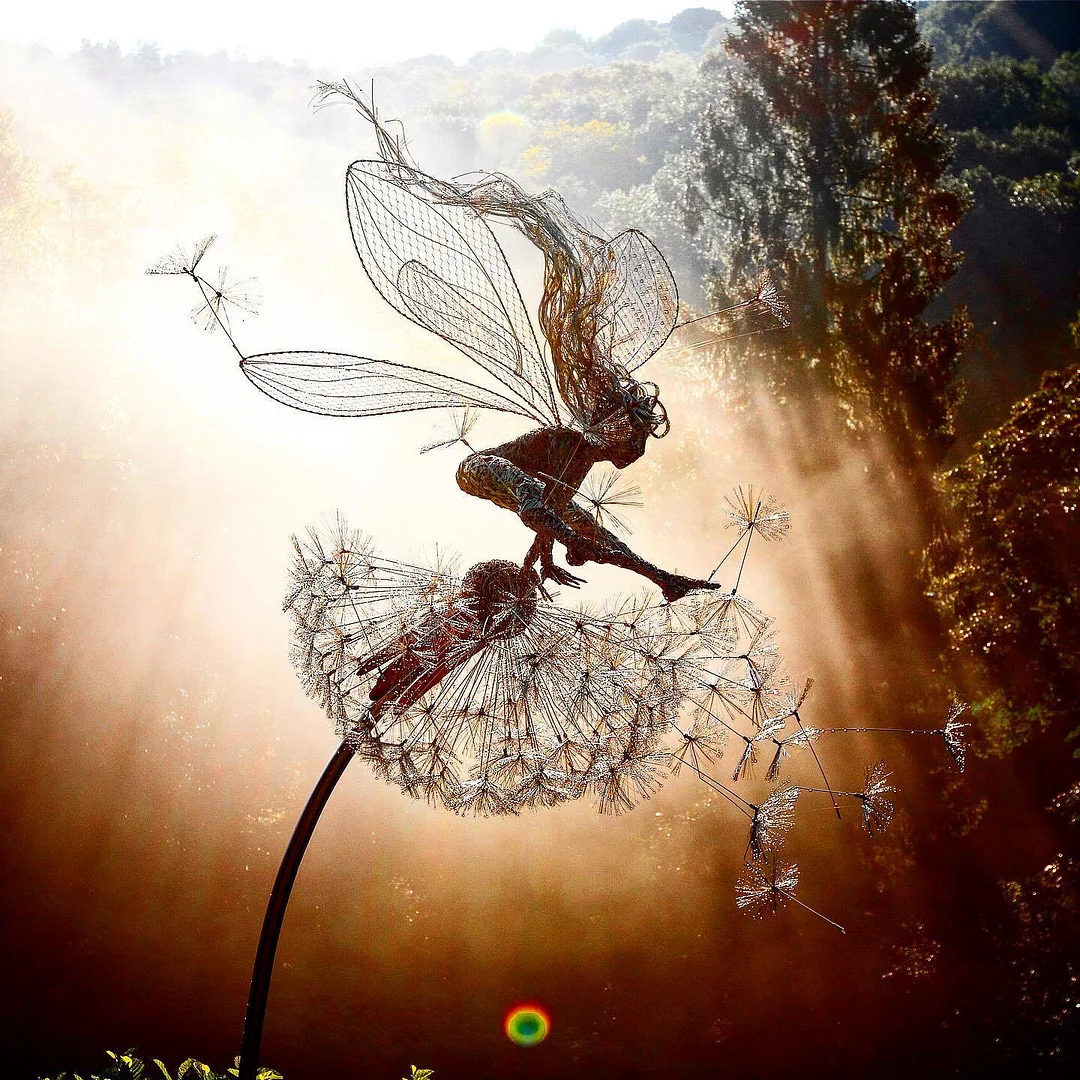 5 Pcs Fairy Steel Garden Sculptures - The Naughty Spirits Are Dancing