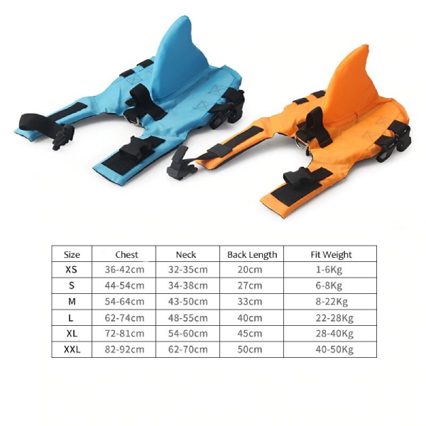 Dog Swimming Life Jacket Shark Dog Safety Life Jacket