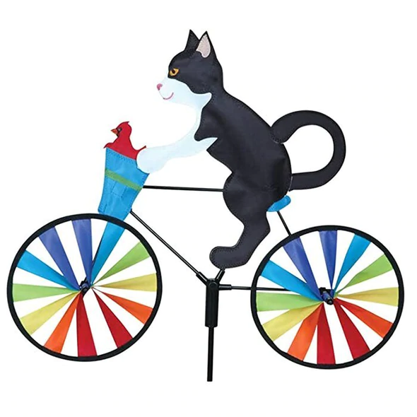 Cat Rainbow Bike Pinwheel