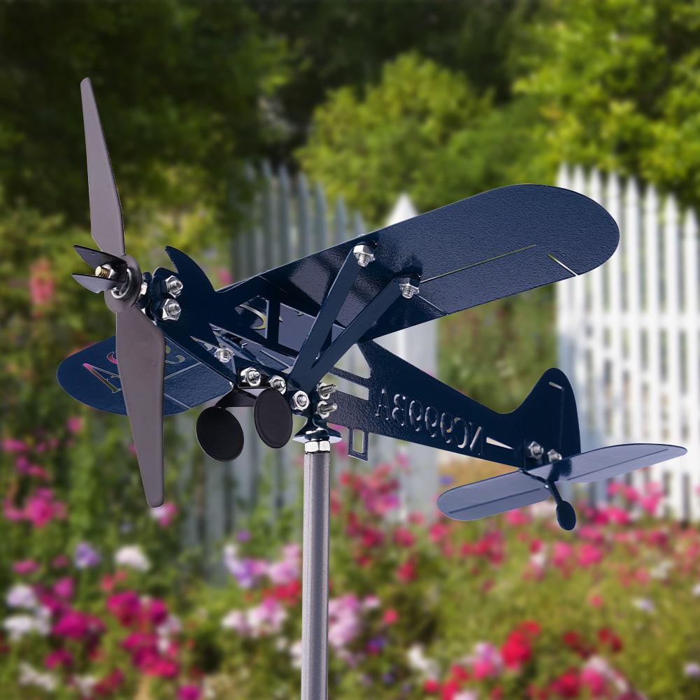 Metal Airplane Weathervane 3D Piper J3 Cub Wind Spinner Best Gift