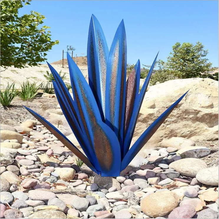 Metal Agave Yard Art Lawn Ornaments Tequila Statue