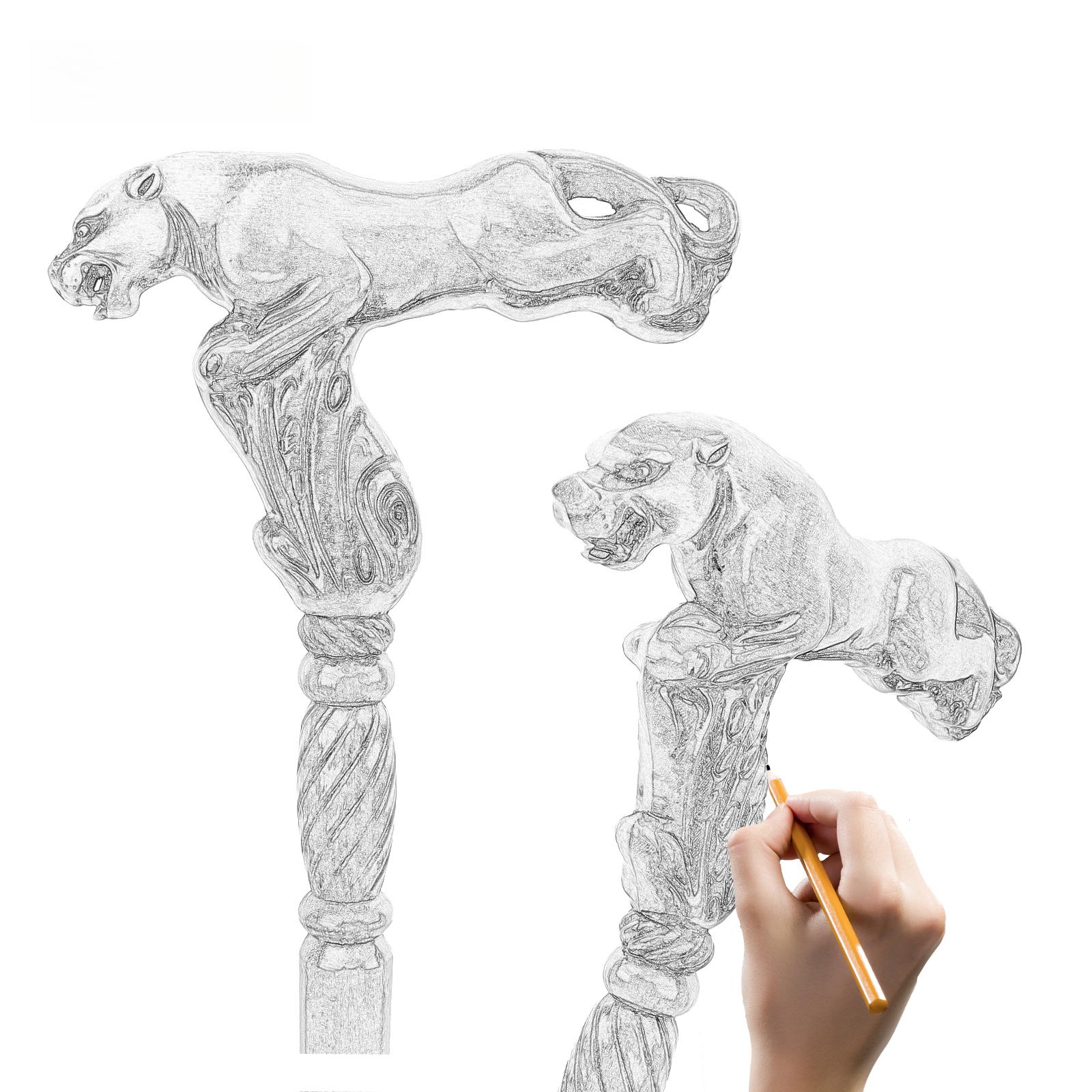 Leopard Brown Wooden Fashion Walking Stick Decorative Vampire Cospaly Party Wood Walking Cane Halloween Mace Wand Crosier