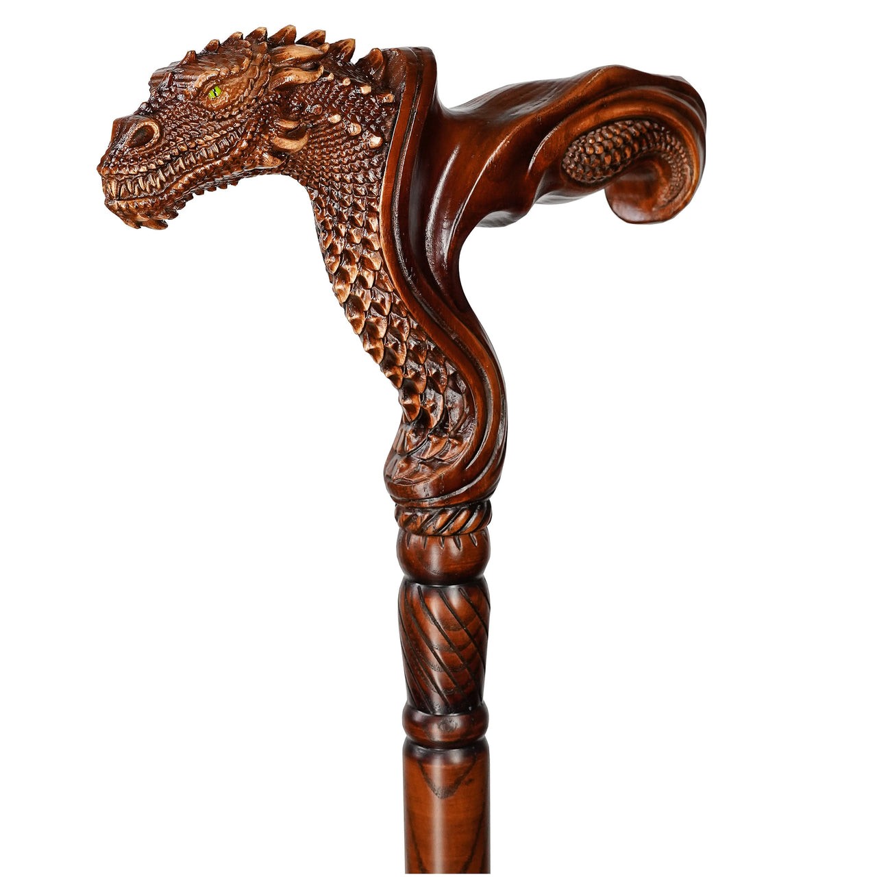 Dragon Cane wooden walking stick