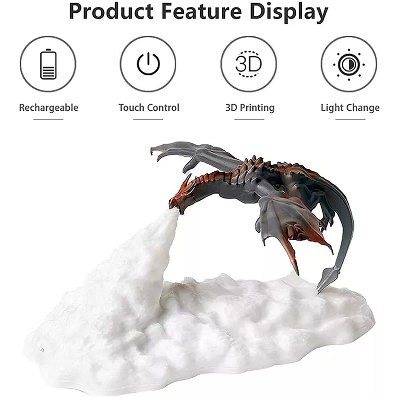Fire Breathing Dragon Night Light