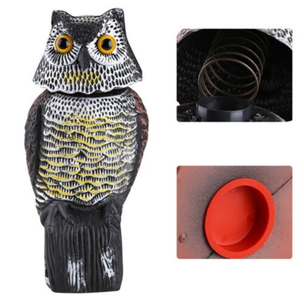Natural Enemy Scarecrow® Rotating-Head Owl